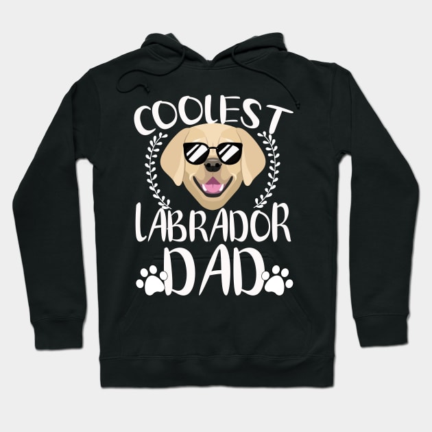 Glasses Coolest Labrador Dog Dad Hoodie by mlleradrian